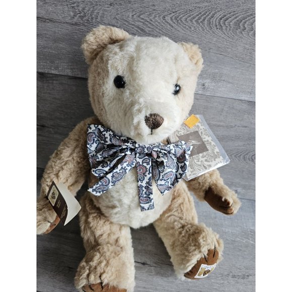 Vtg House of Nisbet Jack's Teddy Bear Jointed Crushed Alpaca Plush 15" 571 Tags - Picture 4 of 16